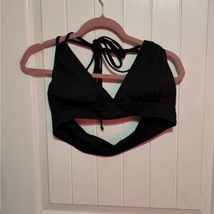 Black halter bikini top